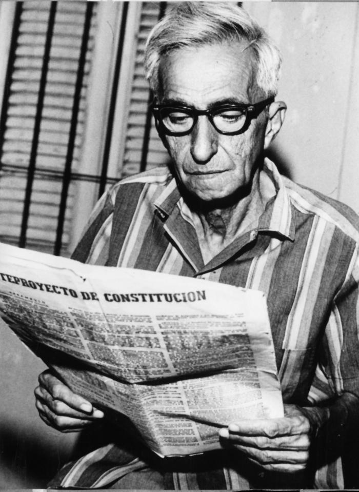 Cederista durante la discusión del Anteproyecto de la Constitución. Foto: Jorge Valiente