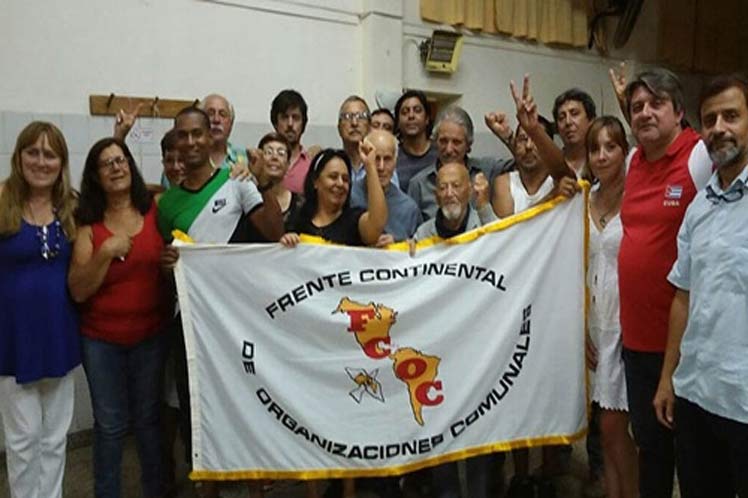 Activistas del Frente Continental de Organizaciones Comunales