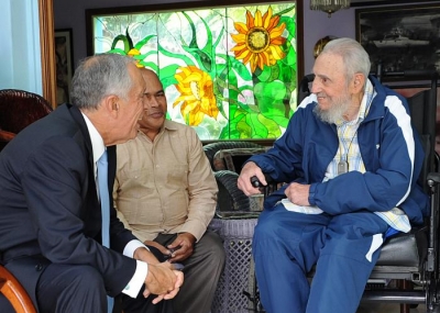 Sostiene Fidel amistoso encuentro con el Presidente de la República Portuguesa 