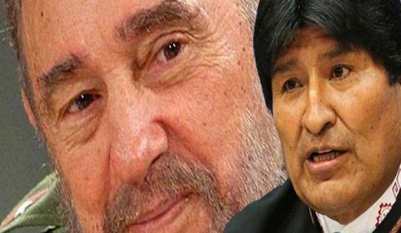 Fidel Castro y Evo Morales