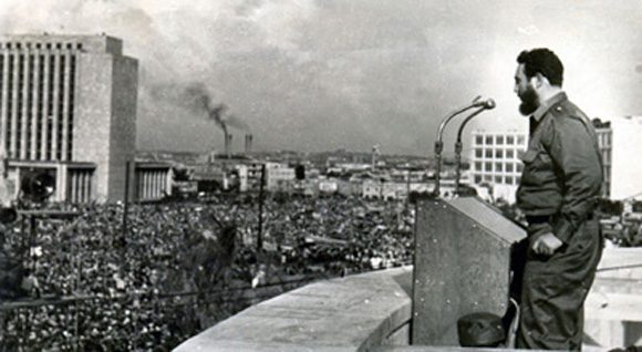Fidel en la Primera Declaración de La Habana. Febrero de 1962.