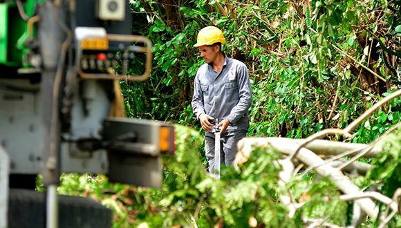 linieros laboran por recuperar servicio eléctrico 