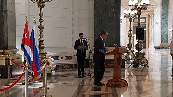Serguéi Lavrov en el Capitolio Nacional. Foto: Angélica Paredes/ Radio Rebelde.