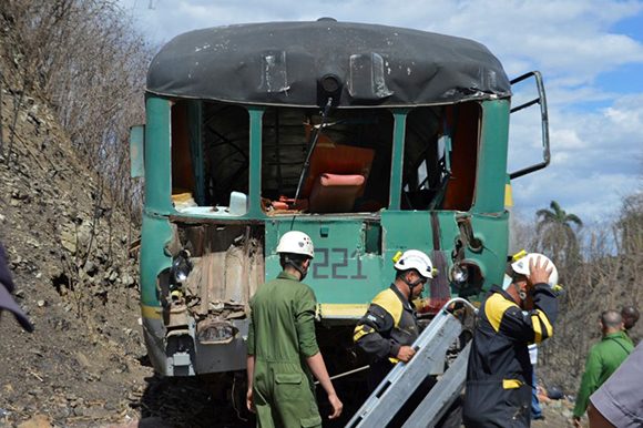 Lugar del accidente ferroviario, ocurrido el  24 de febrero en la provincia de Sancti Spíritus