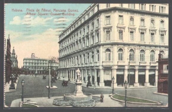 Una postal de 1925 muestra la Manzana de Gómez. Una postal de 1925 muestra la Manzana de Gómez.