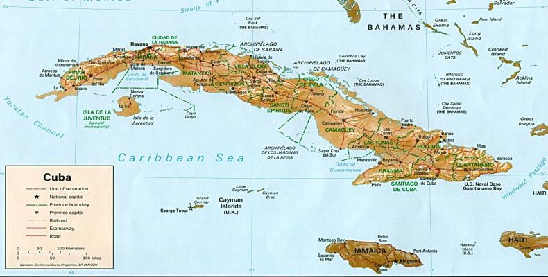 mapa de Cuba