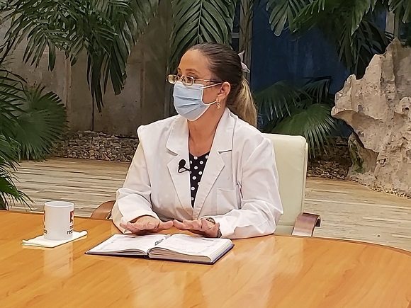 M.Sc. Lissette del Rosario López González, jefa del grupo nacional de Pediatría del MinsapFoto: `Presidencia Cuba/ Twitter.