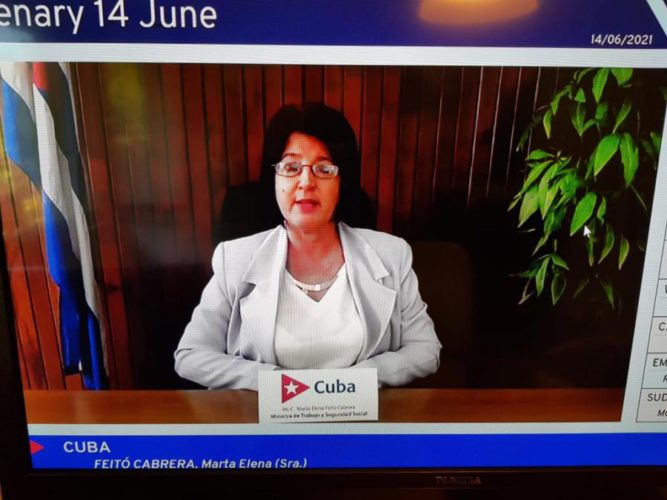 Ministra de Trabajo y Seguridad Social de Cuba 