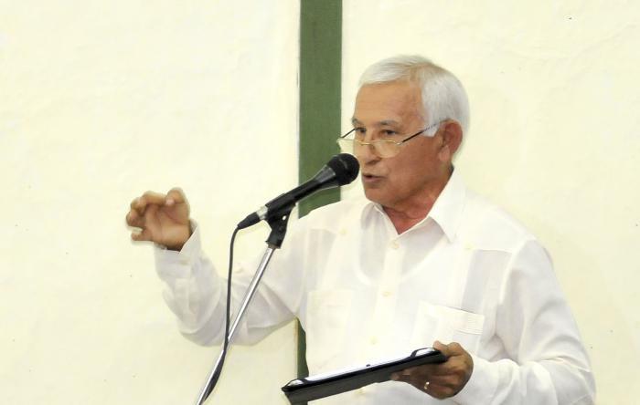  Reverendo Pablo Odén Marichal, en la Comisión de Relaciones Internacionales de la Asamblea Nacional del Poder Popular, de la cual fue diputado, durante una Audiencia Parlamentaria contra el bloqueo. Foto: Alberto Borrego 