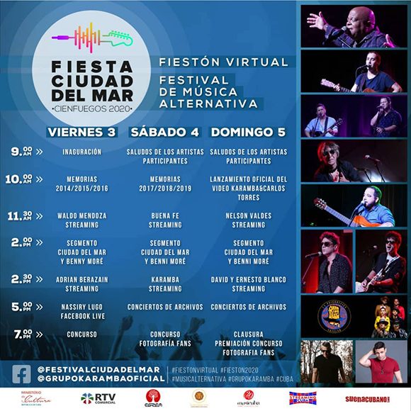 programa del Festival de la Música Alternativa Ciudad del Mar