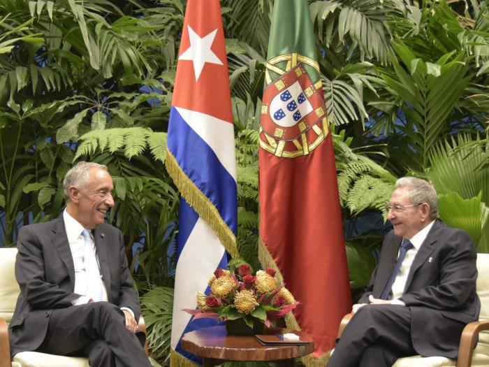 Recibió Raúl Castro al presidente de Portugal