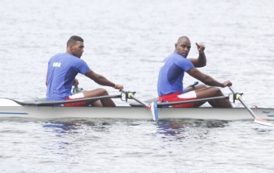 Deportistas cubanos Ángel Fournier y Yariulvis Cobas