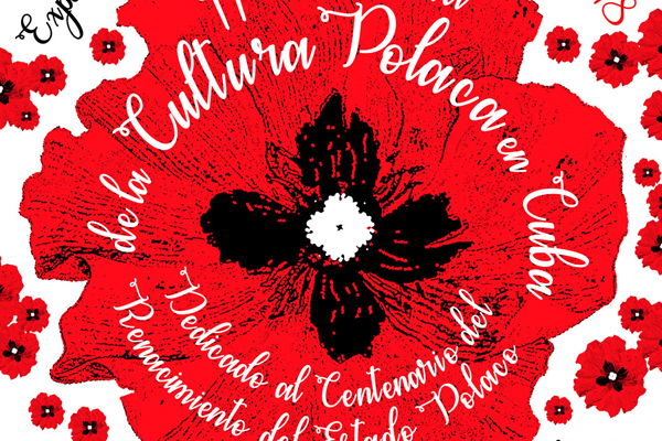 Banner alegórico a la celebración de la Semana de la Cultura Polaca en Cuba
