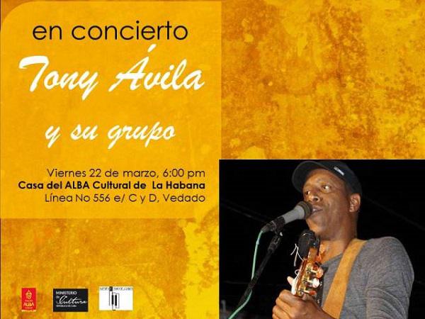 Cartel del concierto de Tony Ávila y su grupo