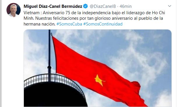 Felicitan Raúl y Díaz-Canel a Vietnam por el Día de su Independencia