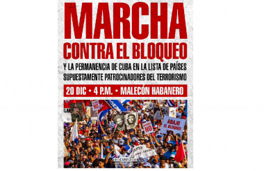 convocatoria a marcha por el fin del bloqueo 