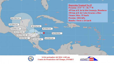 Vigilancias de depresión tropical para Centroamérica, México y Cuba