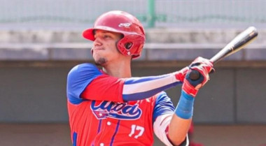 Andrys Pérez, receptor titular del equipo Cuba de béisbol