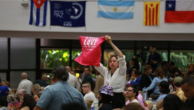 Díaz-Canel recibió al Convoy Nuestra América. Foto: Enrique González Díaz (Enro).