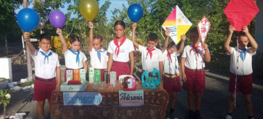 Proyecto educativo beneficia a escuelas de Yaguajay. Foto: Cortesía de Midiala Rodríguez