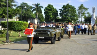 Despiden con altos honores militares al general de Brigada Juan Israel Cervantes Tablada / Foto: Roberto Garaicoa