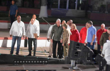 Presiden Raúl y Díaz-Canel acto nacional por el 26 de Julio en Sancti Spíritus